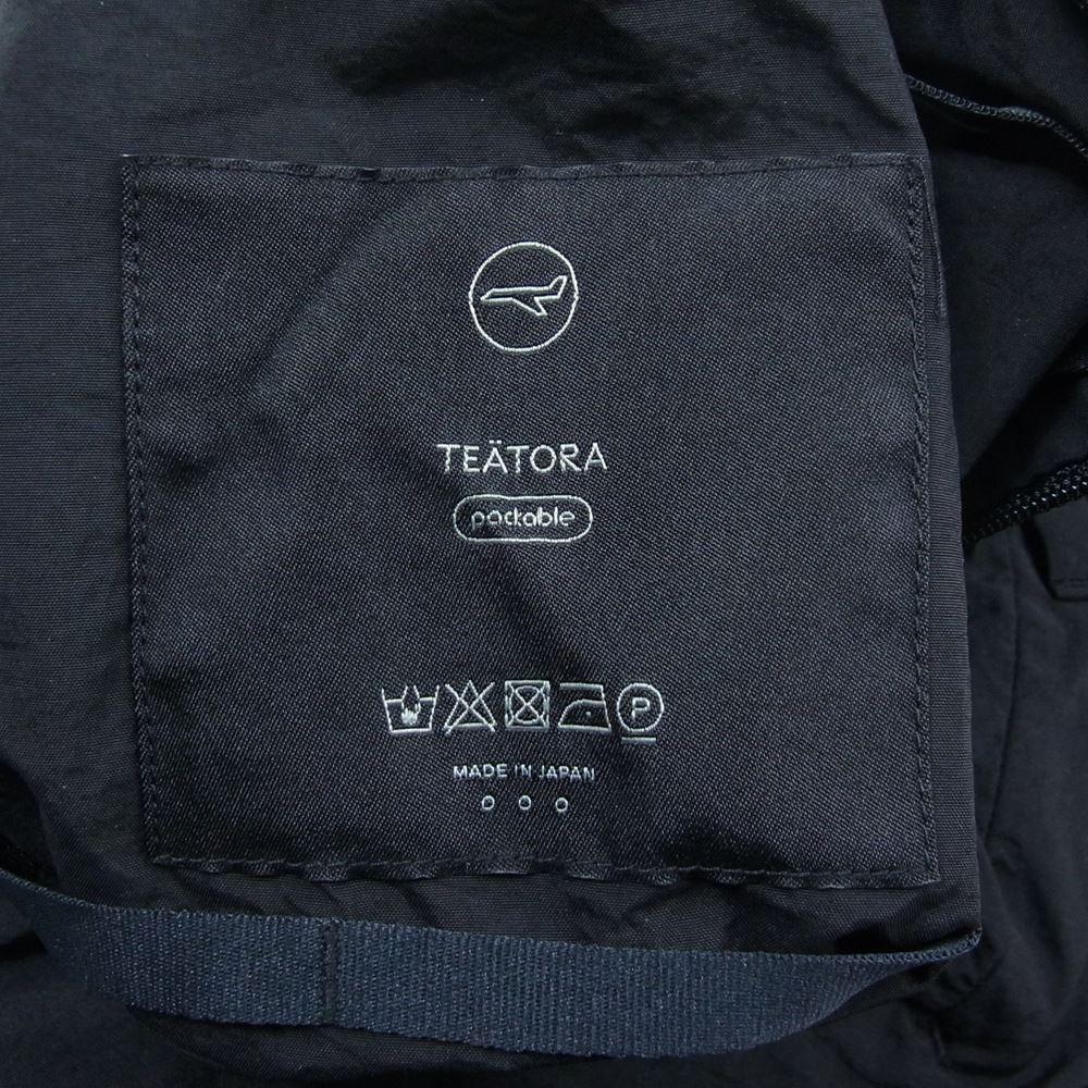 TEATORA テアトラ TT-004R-P WALLET PANTS RESORT PACKABLE パッカブル リゾート ウォレット ナイロン イージー パンツ ブラック系 3【美品】【中古】