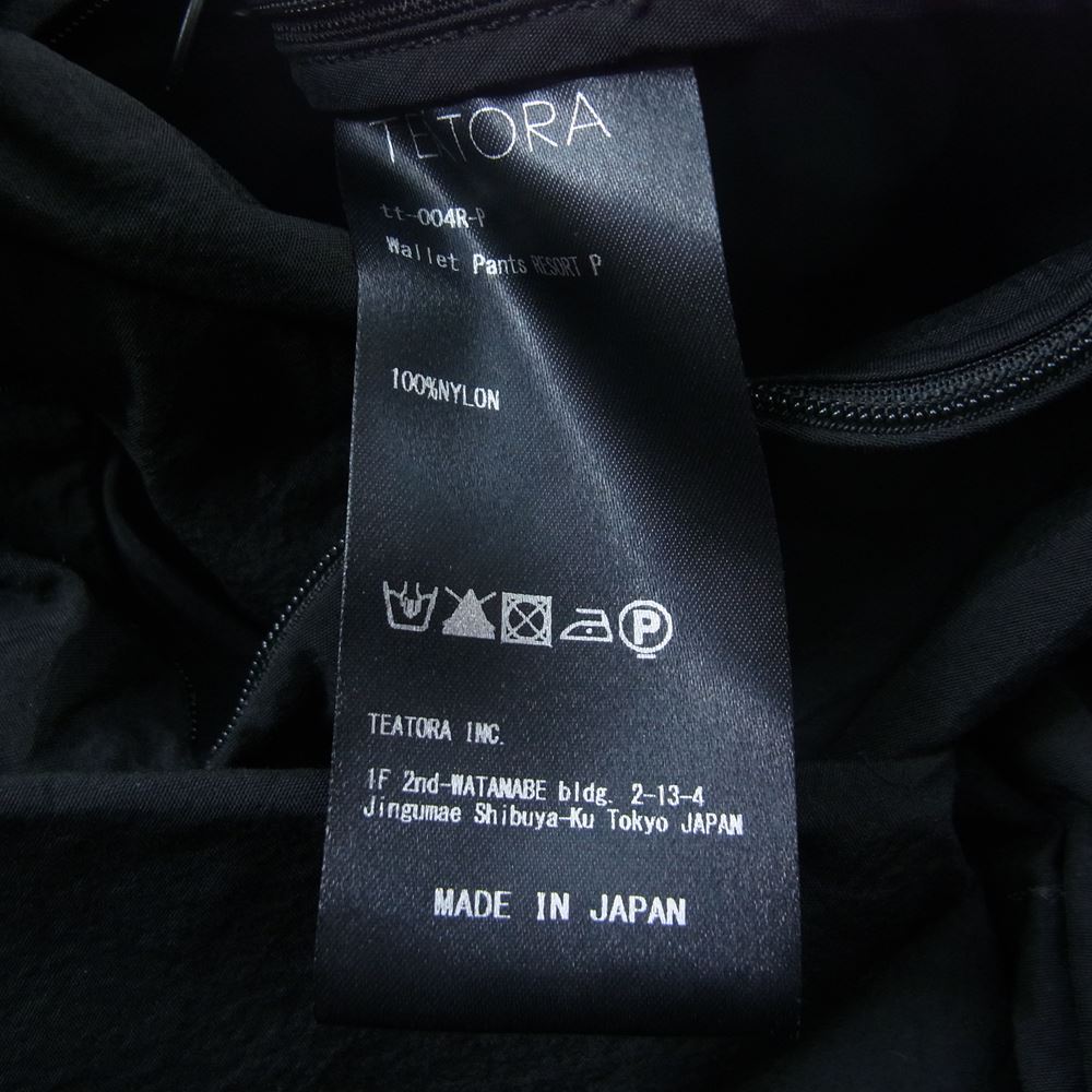 TEATORA テアトラ TT-004R-P WALLET PANTS RESORT PACKABLE パッカブル リゾート ウォレット ナイロン イージー パンツ ブラック系 3【美品】【中古】