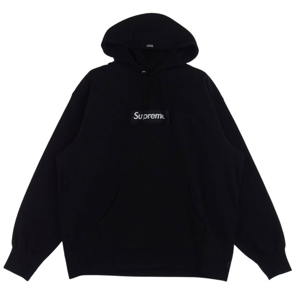 Supreme シュプリーム 21AW Box Logo Hooded Sweatshirt ボックスロゴ フーデッド スウェット プルオーバ― パーカー ブラック系 L【美品】【中古】