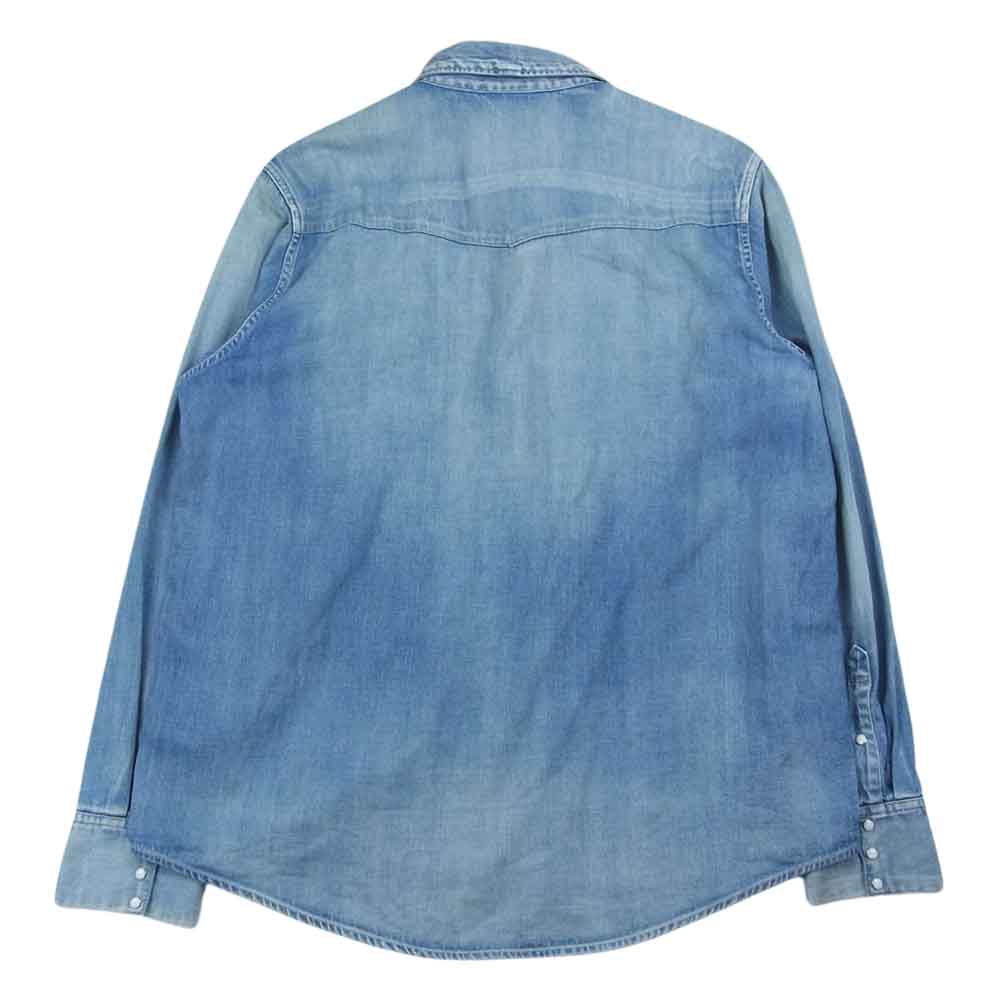 VISVIM ビズビム 0121205007001 21AW SOCIAL SCULPTURE SHIRT DAMAGED ソーシャル スカルプチャー USED加工 デニム シャツ インディゴブルー系 3【中古】