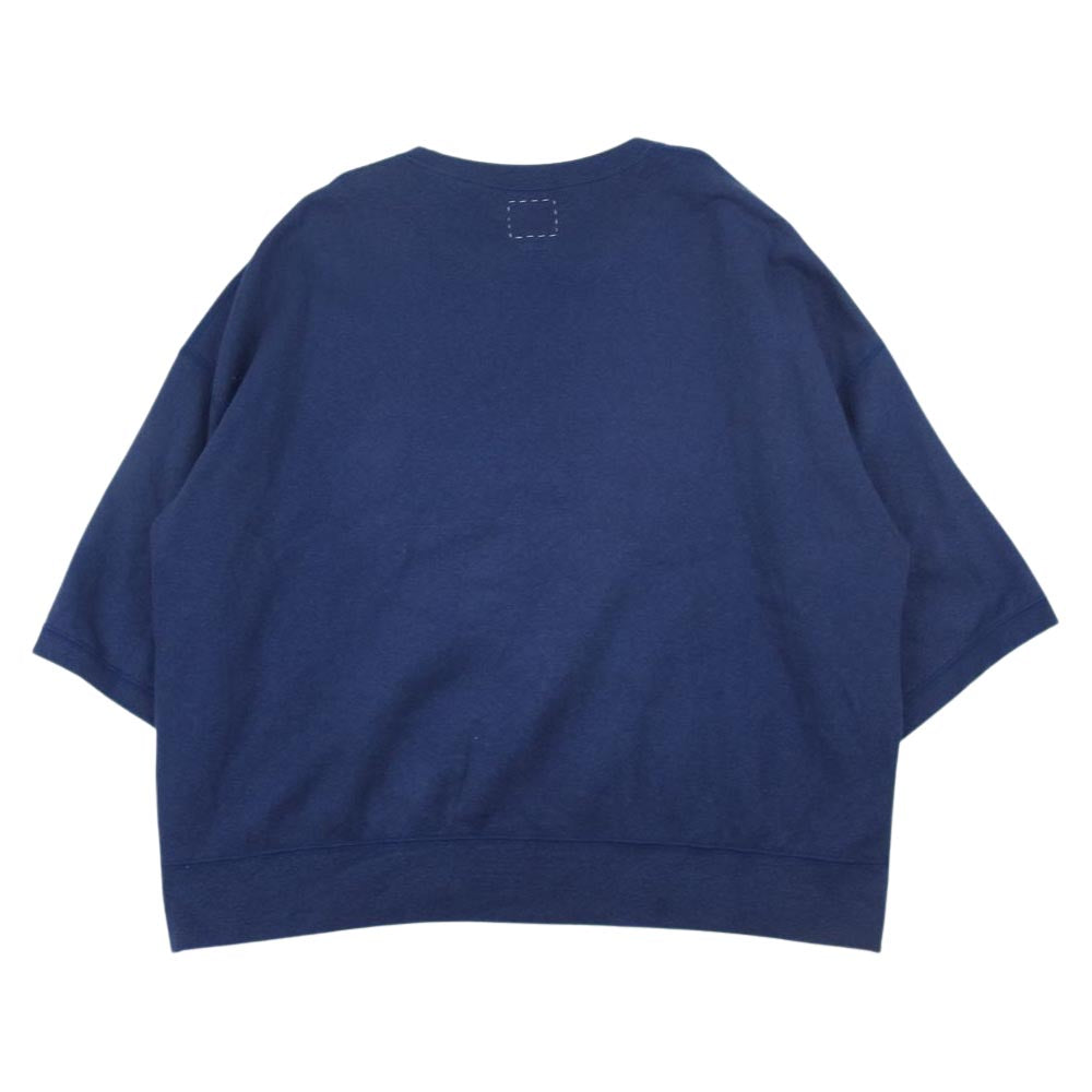 VISVIM ビズビム 0122105010027 22SS AMPLUS SB SWEAT S/S ALUMNI プリント 半袖 アンプラス スウェット ネイビー系 3【中古】