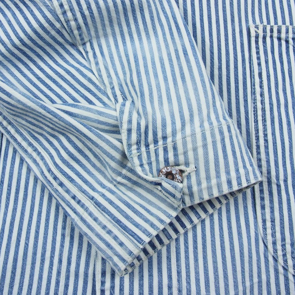 VISVIM ビズビム 0122105006006 22SS COVERALL HICKORY ヒッコリー カバーオール ジャケット インディゴブルー系 3【中古】