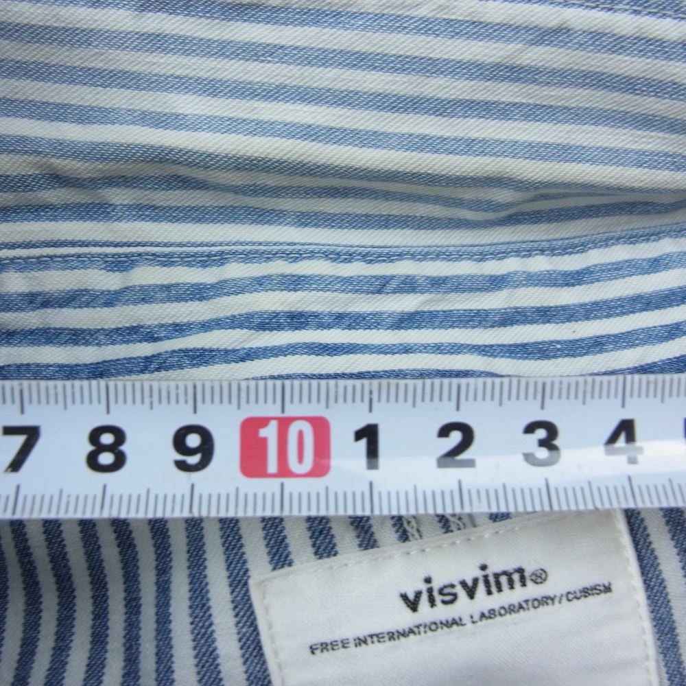 VISVIM ビズビム 0122105006006 22SS COVERALL HICKORY ヒッコリー カバーオール ジャケット インディゴブルー系 3【中古】