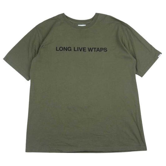 WTAPS ダブルタップス 20SS SCREEN LONG LIVE WTAPS スクリーン プリント 半袖 Tシャツ カーキ系 4【中古】