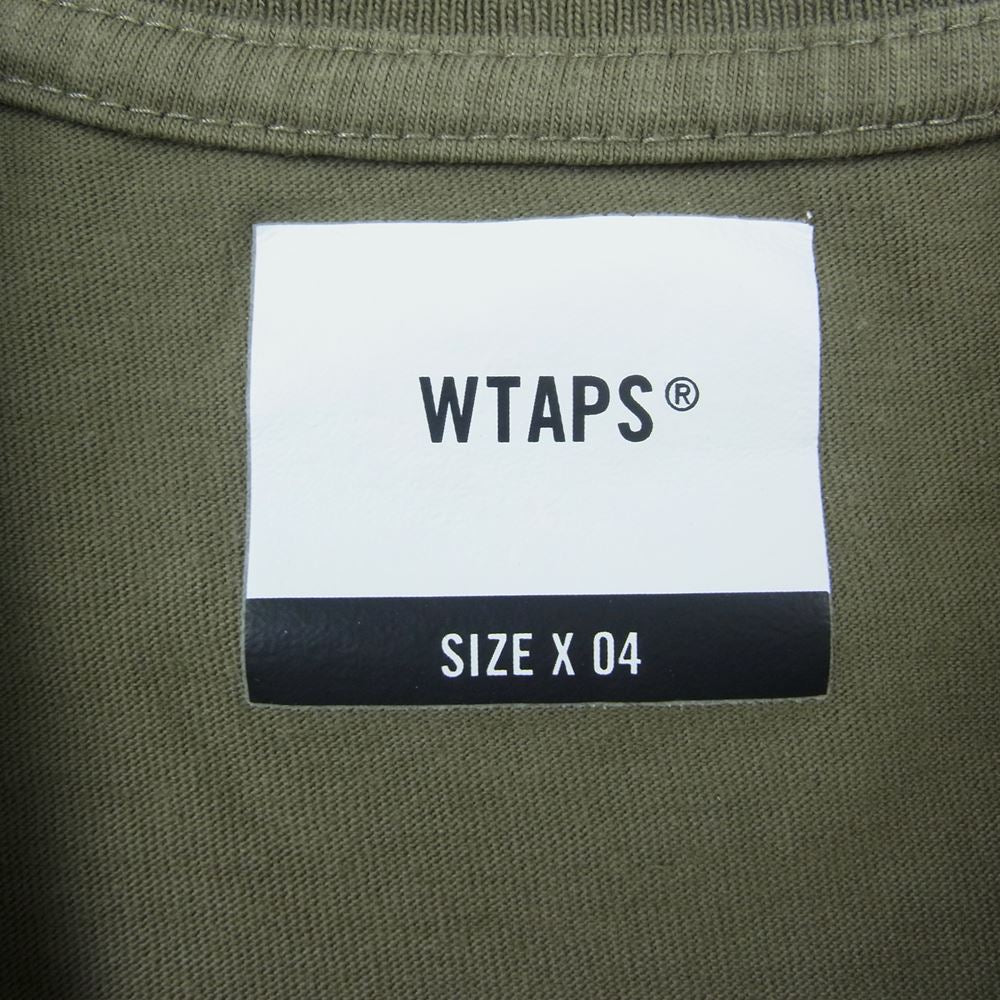 WTAPS ダブルタップス 20SS SCREEN LONG LIVE WTAPS スクリーン プリント 半袖 Tシャツ カーキ系 4【中古】