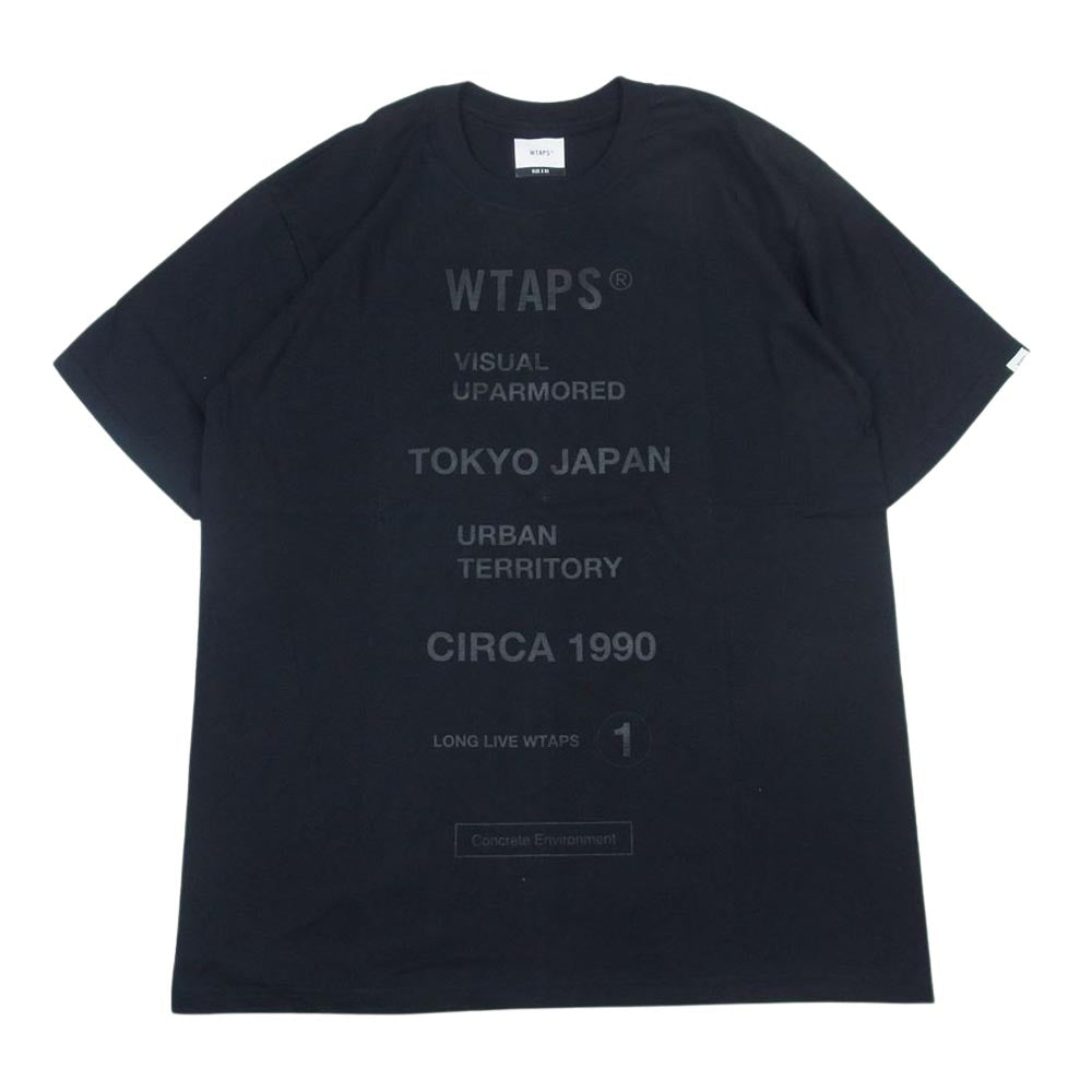 WTAPS ダブルタップス 20SS 201PCDT-ST06S CIRCA TEE プリント 半袖 Tシャツ ブラック系 3【極上美品】【中古】