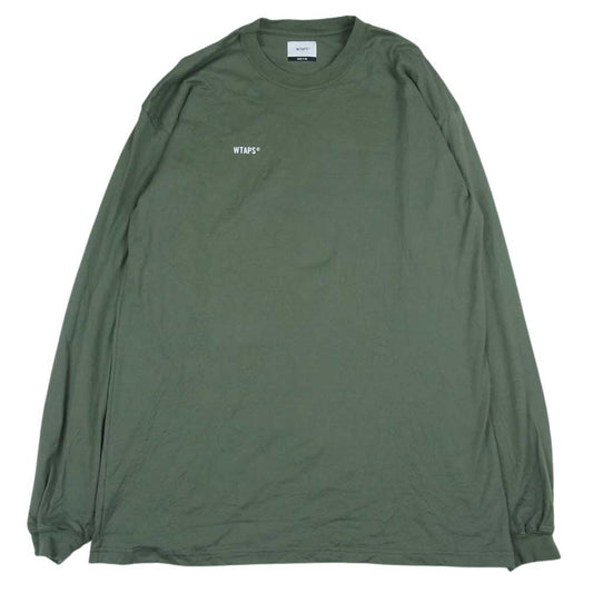 WTAPS ダブルタップス 21AW FABRICATION SCREEN LS TEE ファブリケーション プリント スクリーン 長袖 Tシャツ カーキ系 4【中古】
