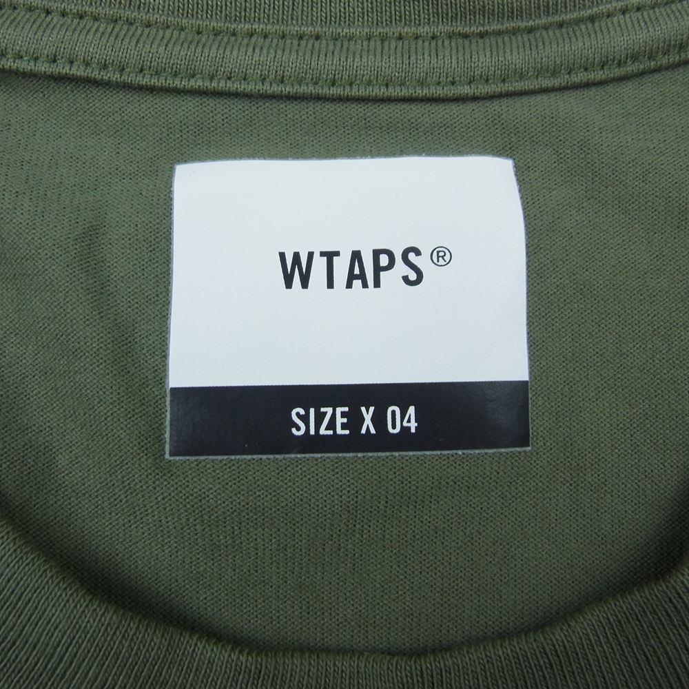 WTAPS ダブルタップス 21AW FABRICATION SCREEN LS TEE ファブリケーション プリント スクリーン 長袖 Tシャツ カーキ系 4【中古】
