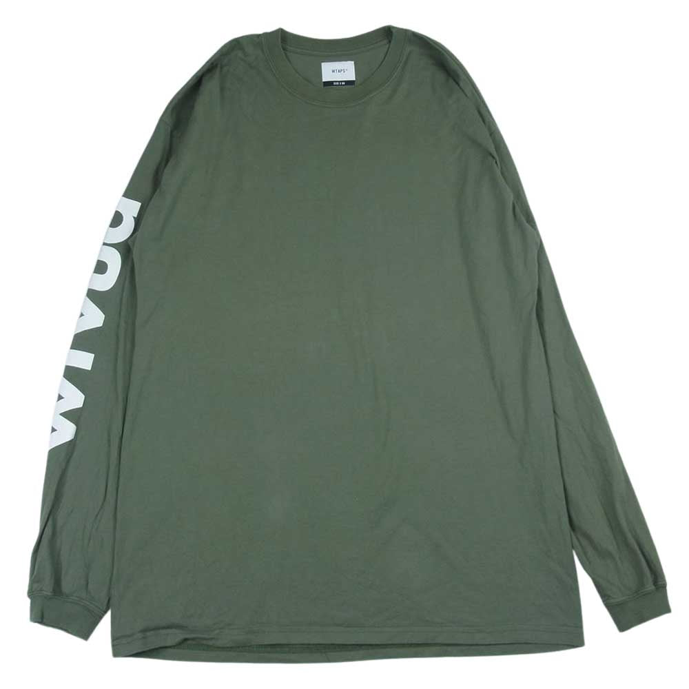 WTAPS ダブルタップス 21AW WTVUA SCREEN LS TEE プリント スクリーン 長袖 Tシャツ カーキ系 4【中古】