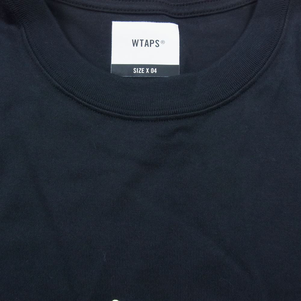WTAPS ダブルタップス 21AW 212PCDT-LT01S VIBES L/S TEE バイブス プリント 長袖 Tシャツ ブラック ブラック系 4【極上美品】【中古】