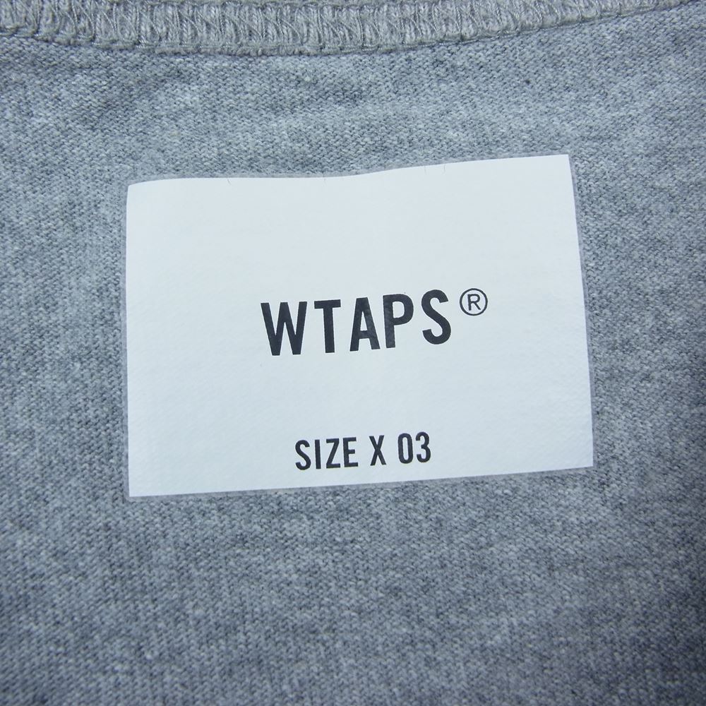 WTAPS ダブルタップス 21SS 211ATDT-CSＭ14 ACADEMY SS LIMA プリント アカデミー 半袖 Tシャツ グレー系 3【中古】