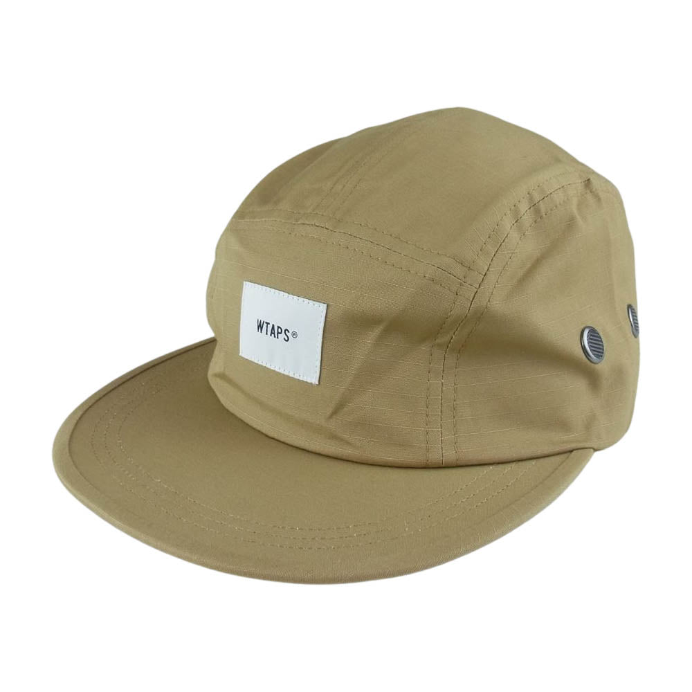 WTAPS ダブルタップス 21SS 211HCDT-HT03 T-5 03 CAP ロゴ リップストップ 5パネル キャップ ベージュ系 F【極上美品】【中古】