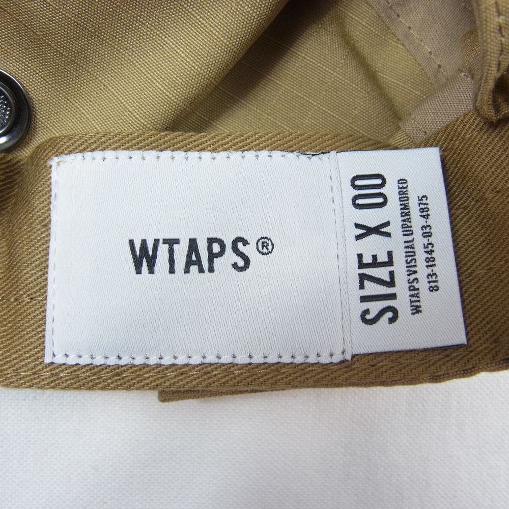 WTAPS ダブルタップス 21SS 211HCDT-HT03 T-5 03 CAP ロゴ リップストップ 5パネル キャップ ベージュ系 F【極上美品】【中古】