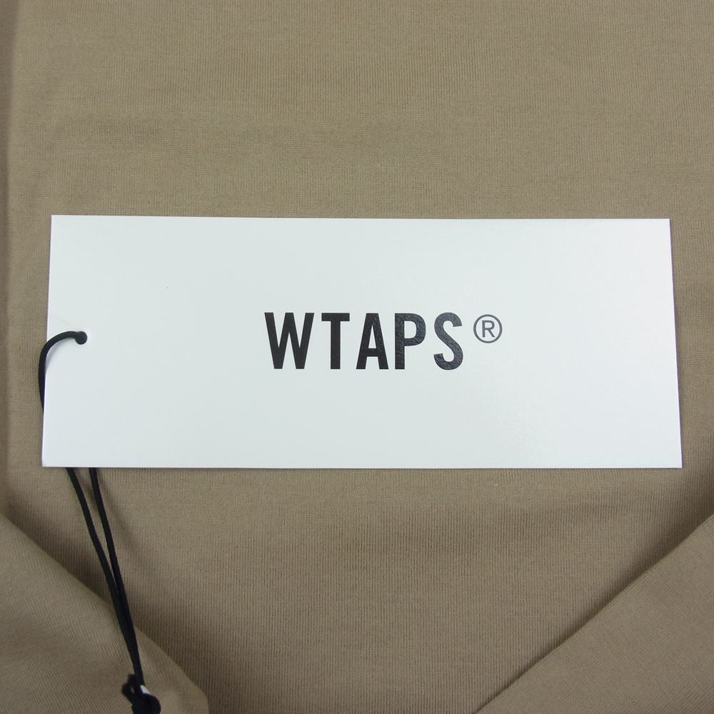 WTAPS ダブルタップス 21SS 211ATDT-LT01S WTVUA LS TEE プリント 長袖 Tシャツ ベージュ系 3【極上美品】【中古】