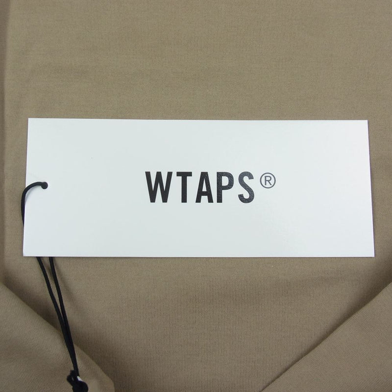 WTAPS ダブルタップス 21SS 211ATDT-LT01S WTVUA LS TEE プリント 長袖 Tシャツ ベージュ系 3【極上美品】【中古】