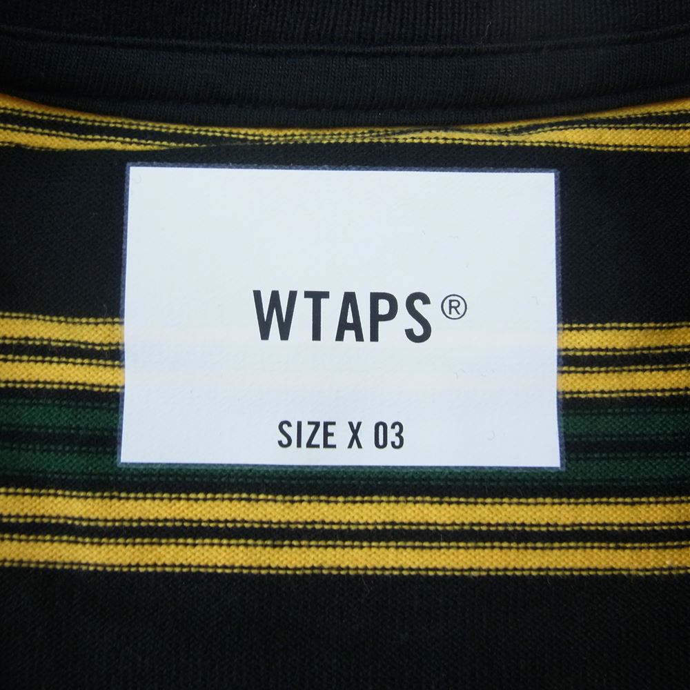 WTAPS ダブルタップス 21SS 211ATDT-CSM22 JAM 01 LS ジャム ボーダー 長袖 Tシャツ マルチカラー系 3【極上美品】【中古】