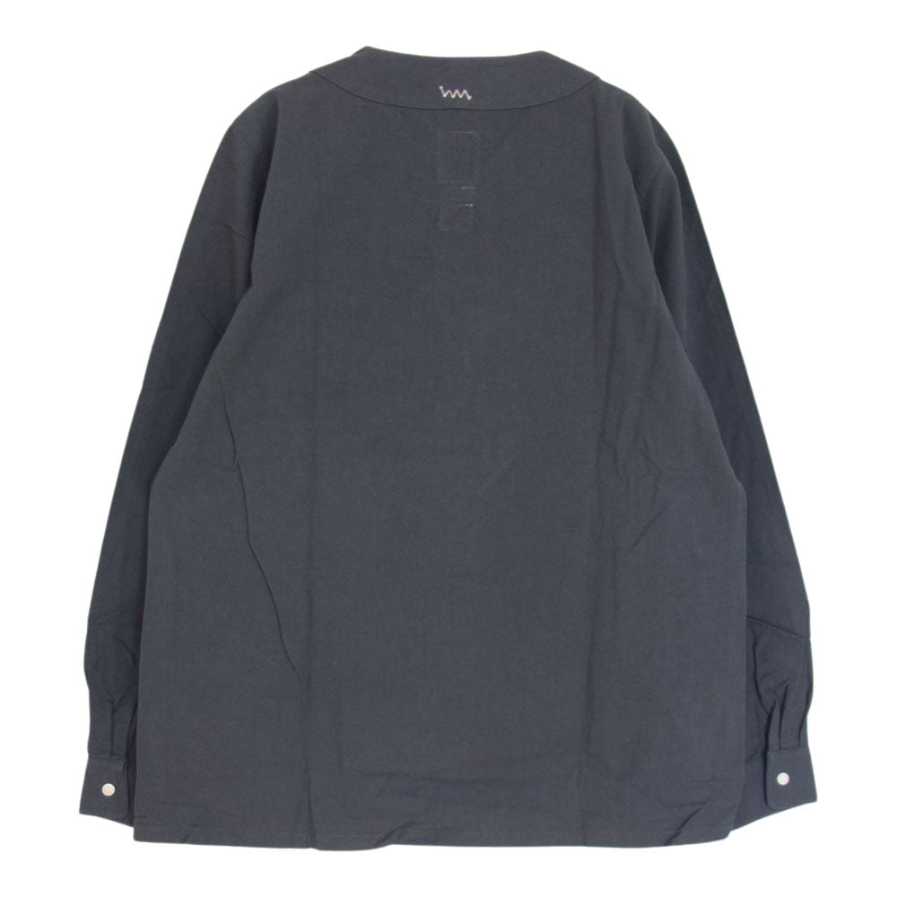 VISVIM ビズビム 0118205011004 18AW FREE EDGE BASEBALL COLLAR SHIRTS フリー エッジ ベースボール カラー シャツ チャコール系 2【美品】【中古】