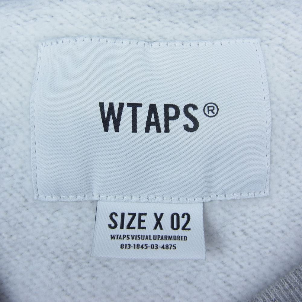 WTAPS ダブルタップス 20SS 201ATDT-CSM23 ACADEMY C NECK SWEATSHIRT クルーネック スウェット グレー系 2【中古】