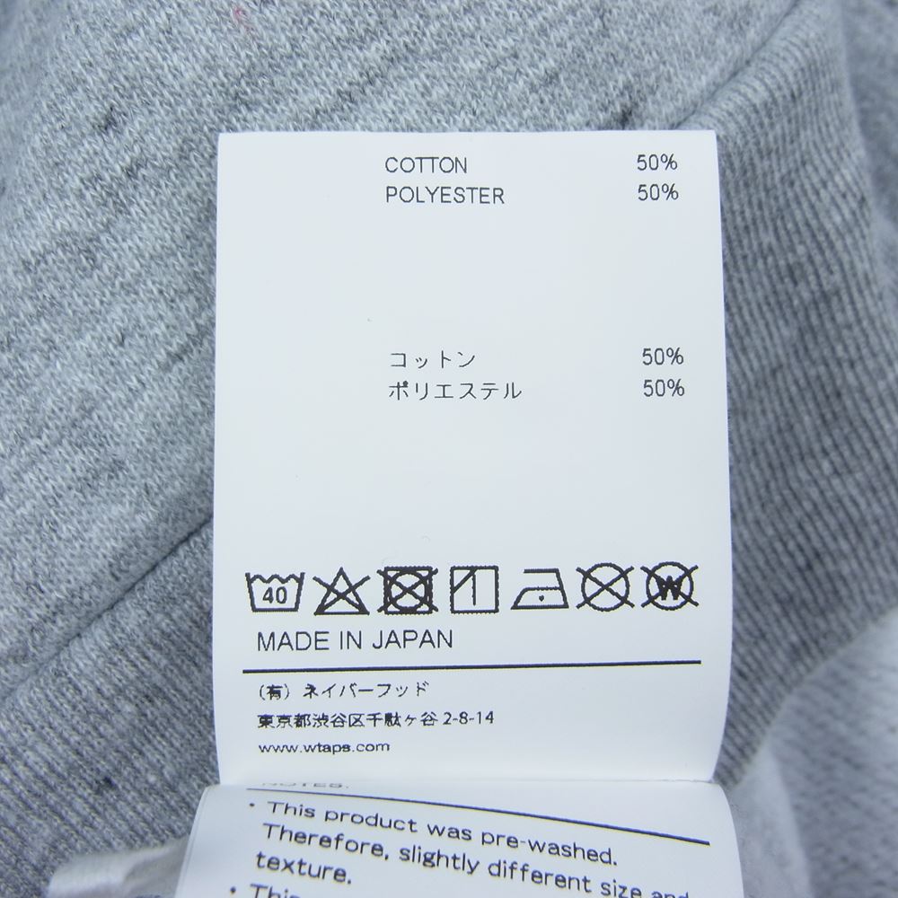 WTAPS ダブルタップス 20SS 201ATDT-CSM23 ACADEMY C NECK SWEATSHIRT クルーネック スウェット グレー系 2【中古】