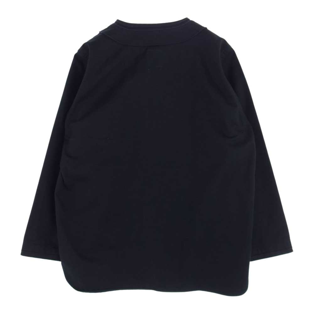 VISVIM ビズビム 0117205011028 17AW DUGOUT SHIRT ダグアウト ノーカラー ベースボール シャツ ブラック系 3【中古】