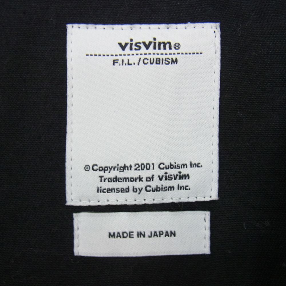 VISVIM ビズビム 0117205011028 17AW DUGOUT SHIRT ダグアウト ノーカラー ベースボール シャツ ブラック系 3【中古】