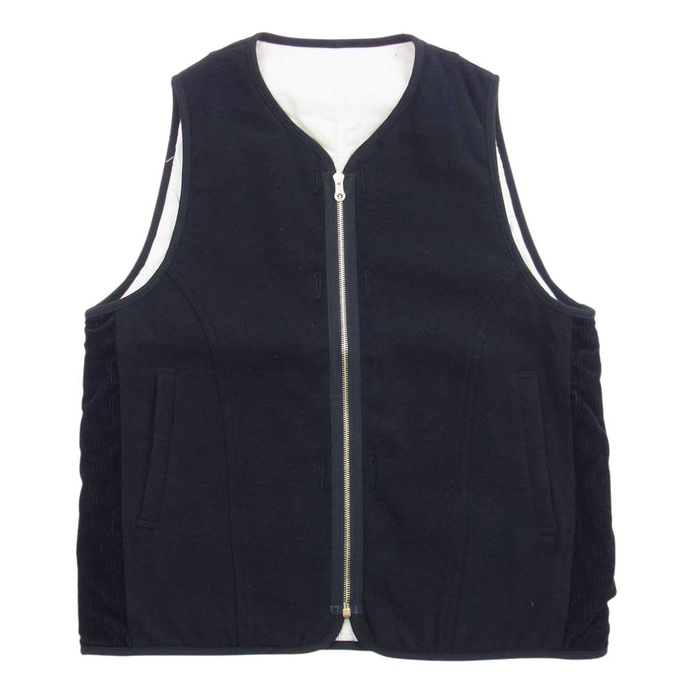 VISVIM ビズビム 0118205013026 18AW WAWONA DOWN VEST サイドコーデュロイ リバーシブル ダウン ベスト ブラック系 オフホワイト系 3【美品】【中古】