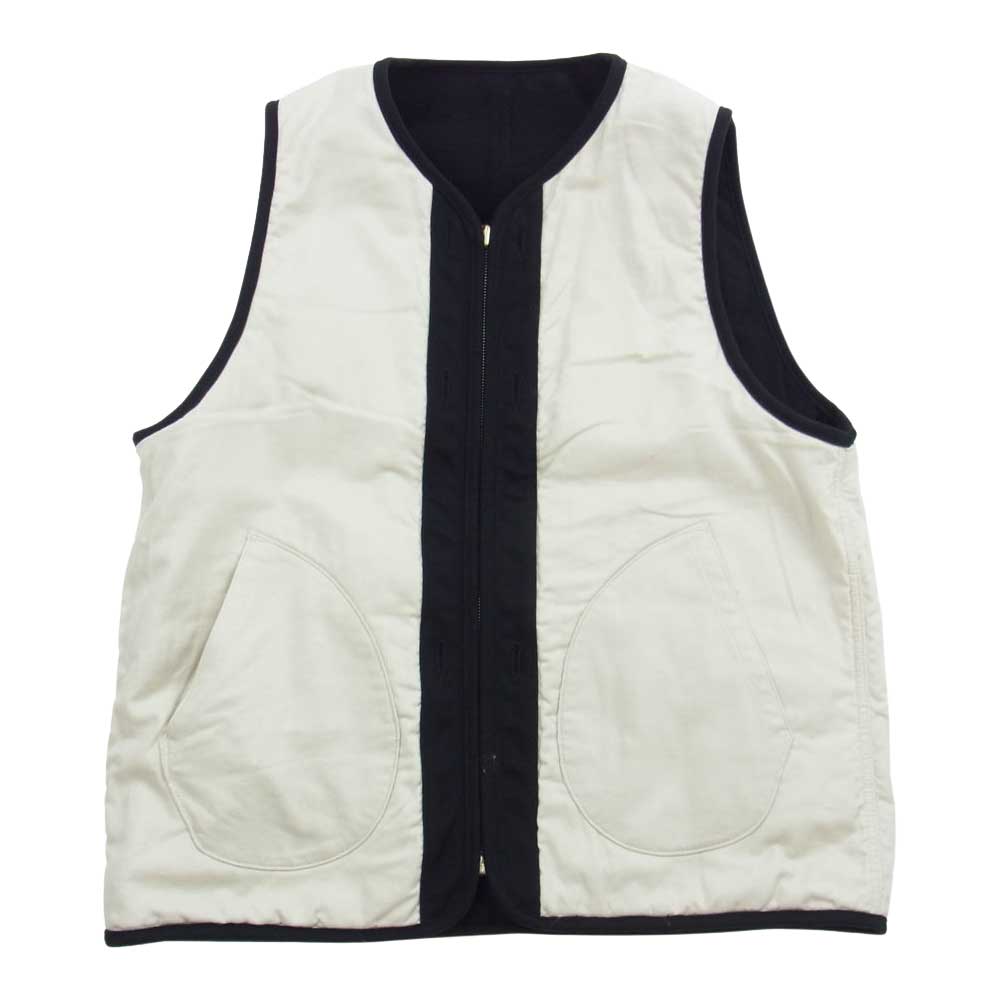 VISVIM ビズビム 0118205013026 18AW WAWONA DOWN VEST サイドコーデュロイ リバーシブル ダウン ベスト ブラック系 オフホワイト系 3【美品】【中古】