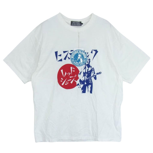 HYSTERIC GLAMOUR ヒステリックグラマー 02223CT13 RED SHOES レッドシューズ Tシャツ ホワイト ホワイト系 L【美品】【中古】