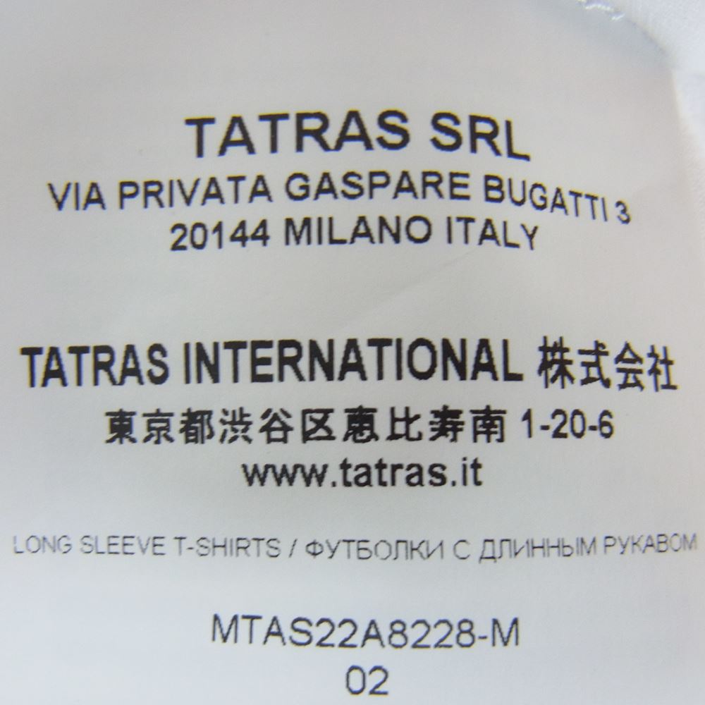 TATRAS タトラス MTAS22A8228-M アンドレ・サライヴァ SEADU カットソー ロングスリーブ バックプリント ホワイト系 M【中古】