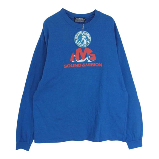 HYSTERIC GLAMOUR ヒステリックグラマー 02223CL04 VOLUME UNIT Tシャツ ボリューム ユニット ブルー系 L【中古】