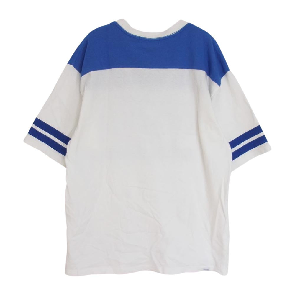 HYSTERIC GLAMOUR ヒステリックグラマー 02222CT11 LAY DAY WOMAN レイ デイ ウーマン オーバーサイズTシャツ ブルー系 M【美品】【中古】