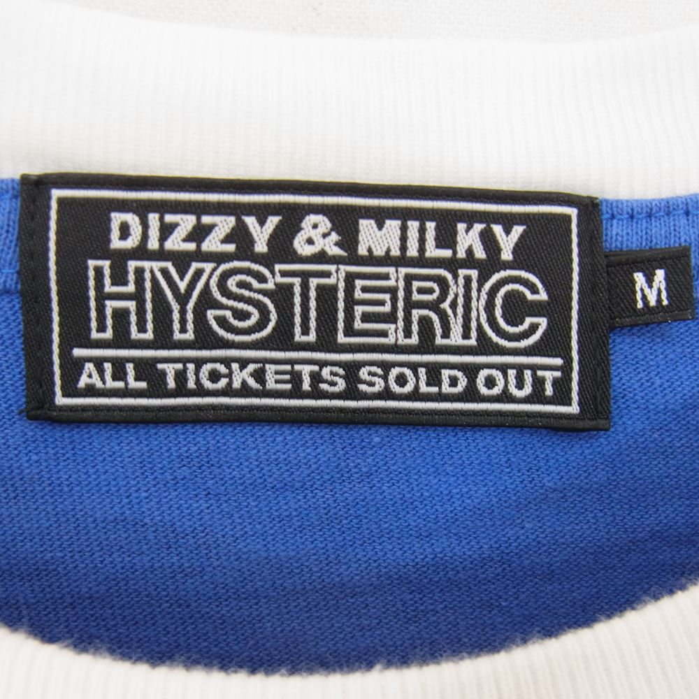 HYSTERIC GLAMOUR ヒステリックグラマー 02222CT11 LAY DAY WOMAN レイ デイ ウーマン オーバーサイズTシャツ ブルー系 M【美品】【中古】