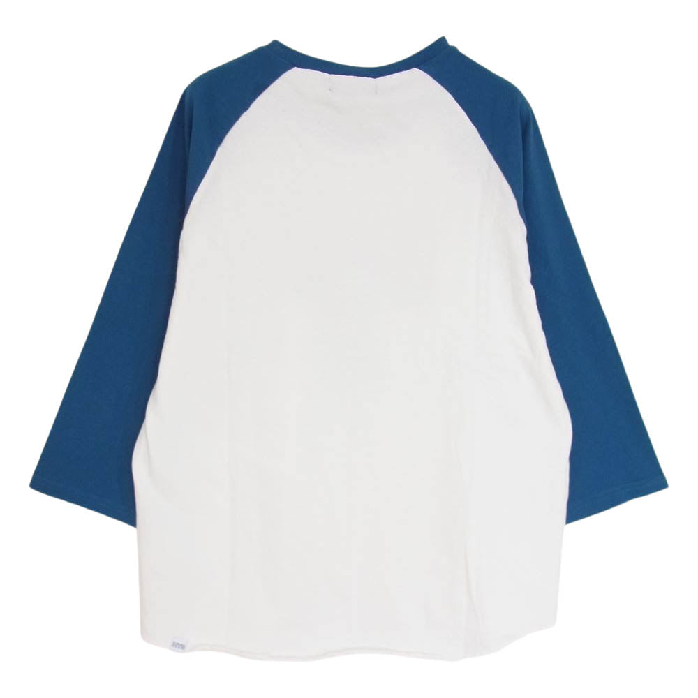 HYSTERIC GLAMOUR ヒステリックグラマー 02231CL01 BAD AS MAMA  バッド アズ ママ 七分袖Tシャツ ブルー系 L【新古品】【未使用】【中古】