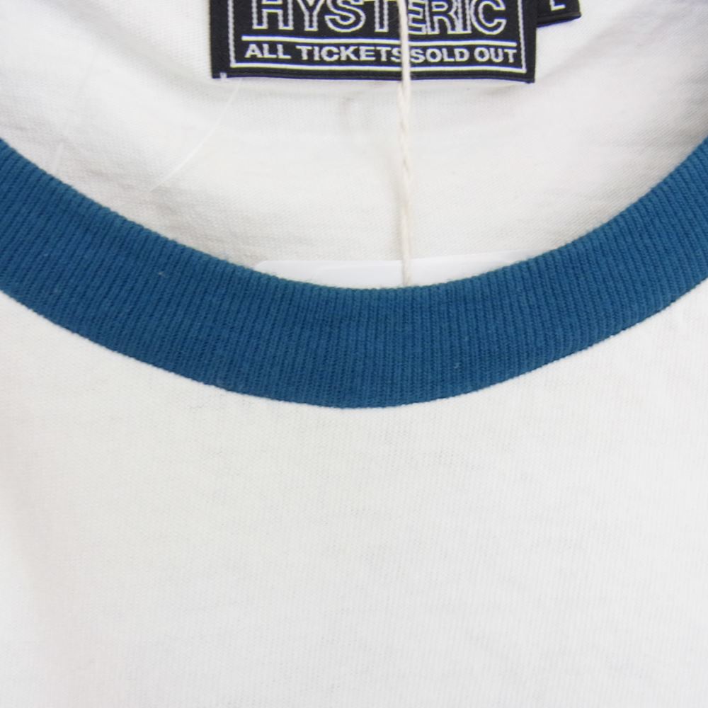 HYSTERIC GLAMOUR ヒステリックグラマー 02231CL01 BAD AS MAMA  バッド アズ ママ 七分袖Tシャツ ブルー系 L【新古品】【未使用】【中古】