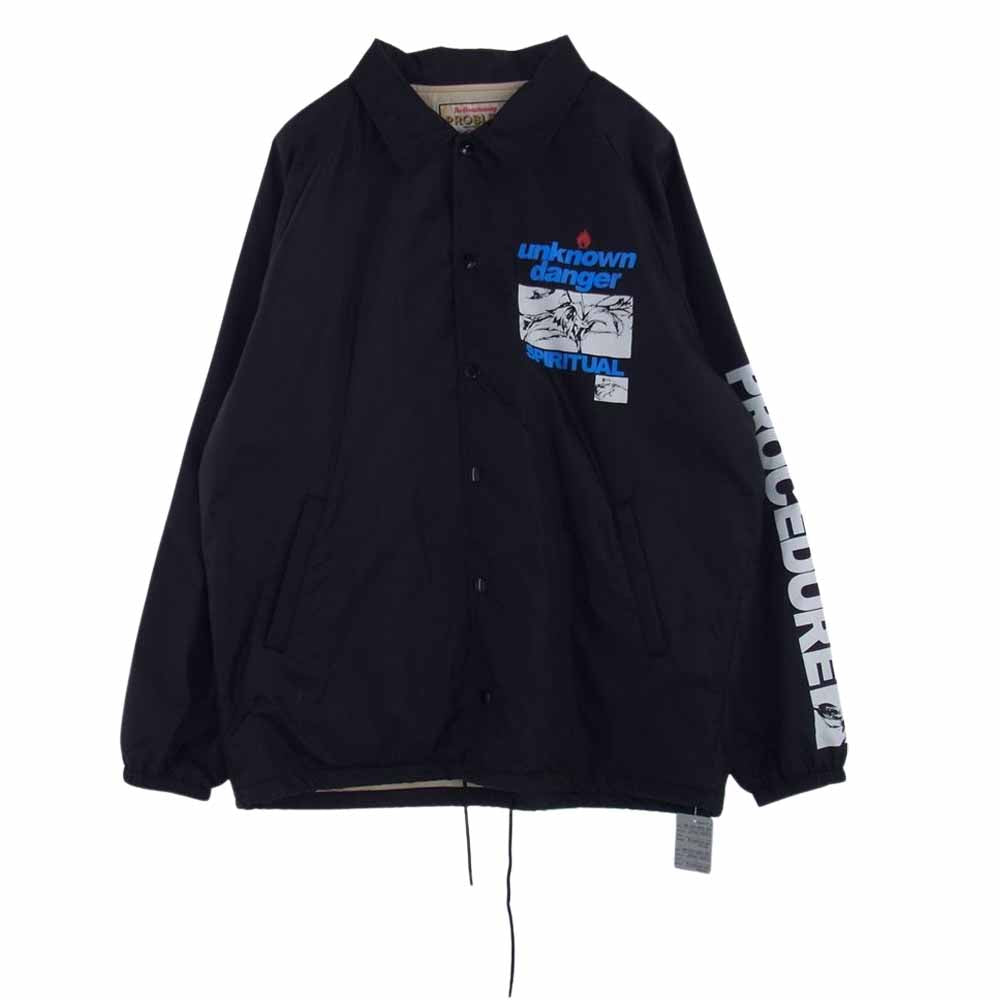 SAINT MICHAEL セントマイケル SM-S23-0000-066 UNKNOWN COACH JACKET アンノウン コーチ ジャケット ブラック系 L【美品】【中古】