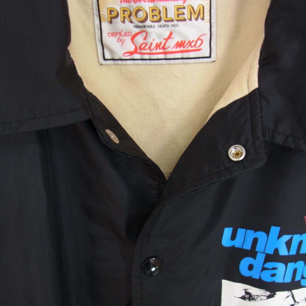 SAINT MICHAEL セントマイケル SM-S23-0000-066 UNKNOWN COACH JACKET アンノウン コーチ ジャケット ブラック系 L【美品】【中古】