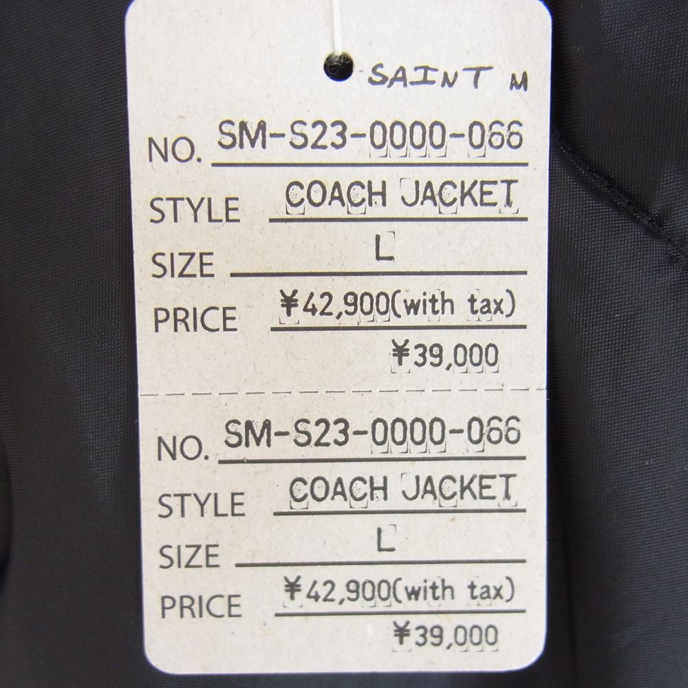 SAINT MICHAEL セントマイケル SM-S23-0000-066 UNKNOWN COACH JACKET アンノウン コーチ ジャケット ブラック系 L【美品】【中古】