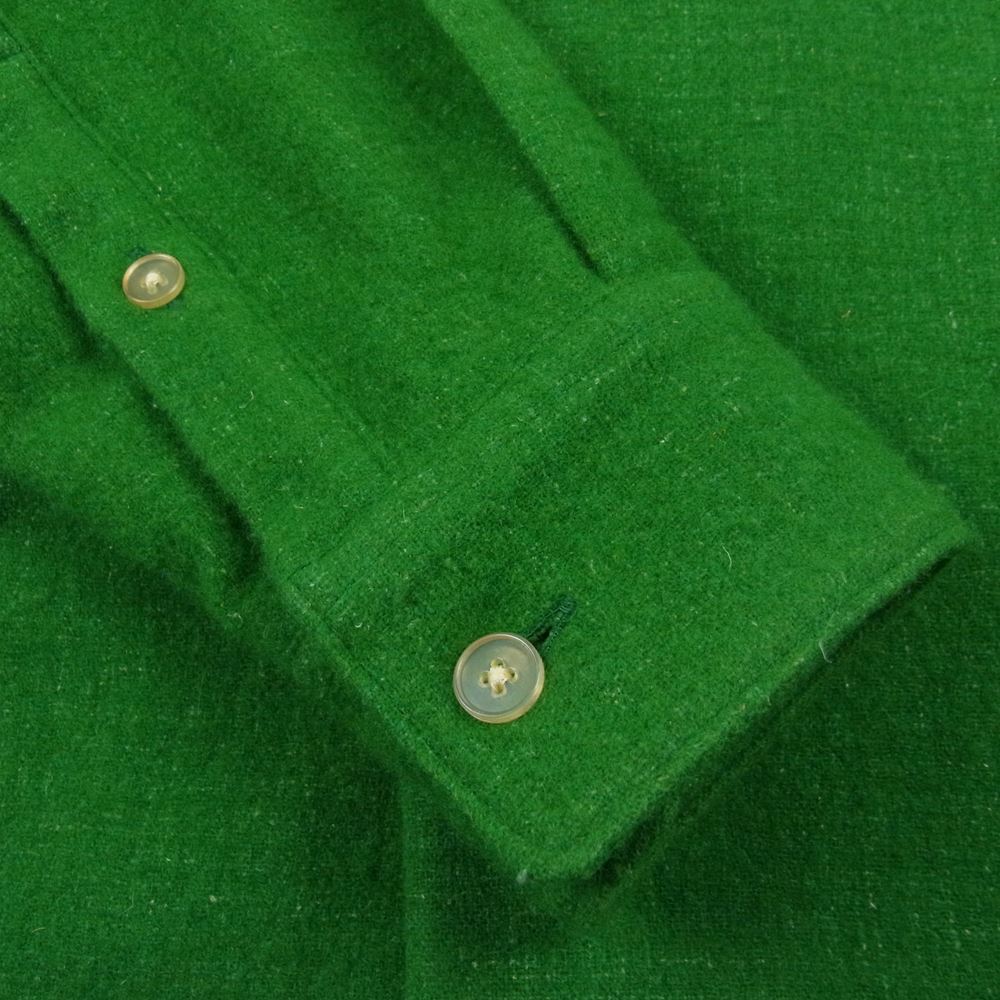 AURALEE オーラリー 22AW A22AS01CT  WOOL CASHMERE LIGHT TWEED SHIRTS カシミヤ混 長袖 シャツ グリーン系 4【中古】