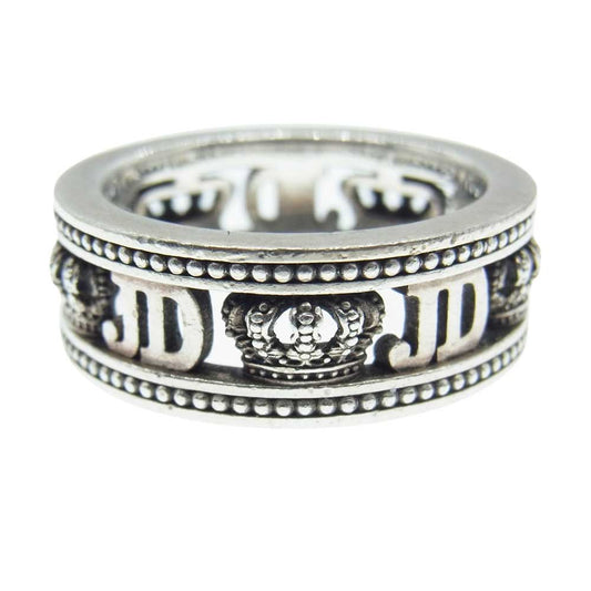 Justin Davis ジャスティンデイビス SRJ755 Fame Ring フェイム クラウン ロゴ リング  シルバー系 22号【中古】