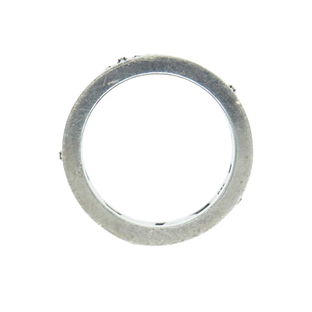 Justin Davis ジャスティンデイビス SRJ755 Fame Ring フェイム クラウン ロゴ リング  シルバー系 22号【中古】