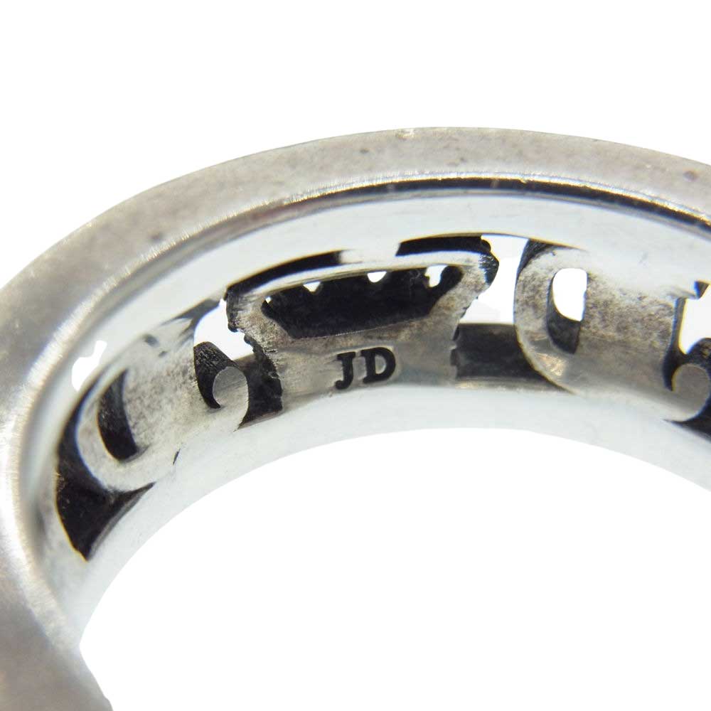 Justin Davis ジャスティンデイビス SRJ755 Fame Ring フェイム クラウン ロゴ リング  シルバー系 22号【中古】