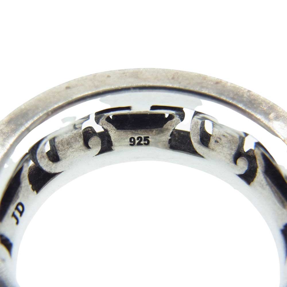 Justin Davis ジャスティンデイビス SRJ755 Fame Ring フェイム クラウン ロゴ リング  シルバー系 22号【中古】