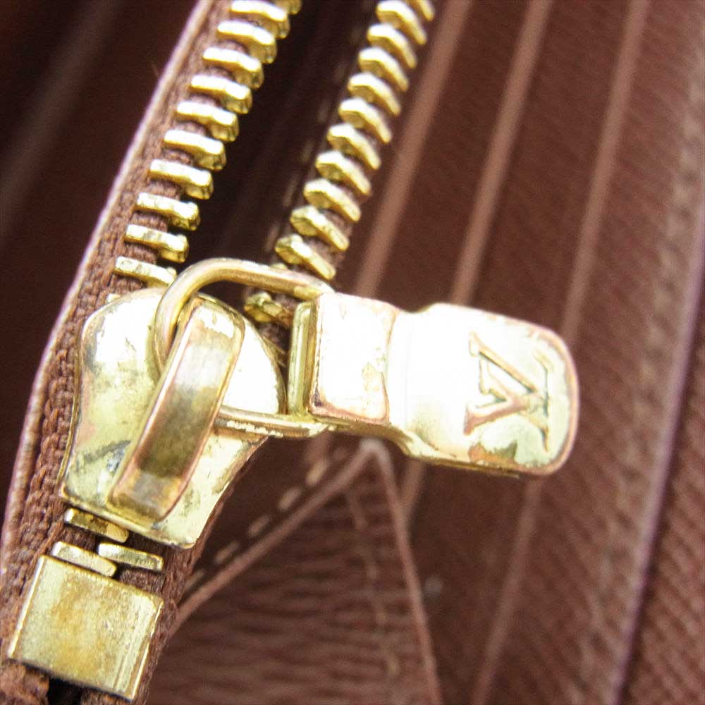 LOUIS VUITTON ルイ・ヴィトン M42616 モノグラム ジッピー ラウンドジップ ウォレット ダークブラウン系【中古】