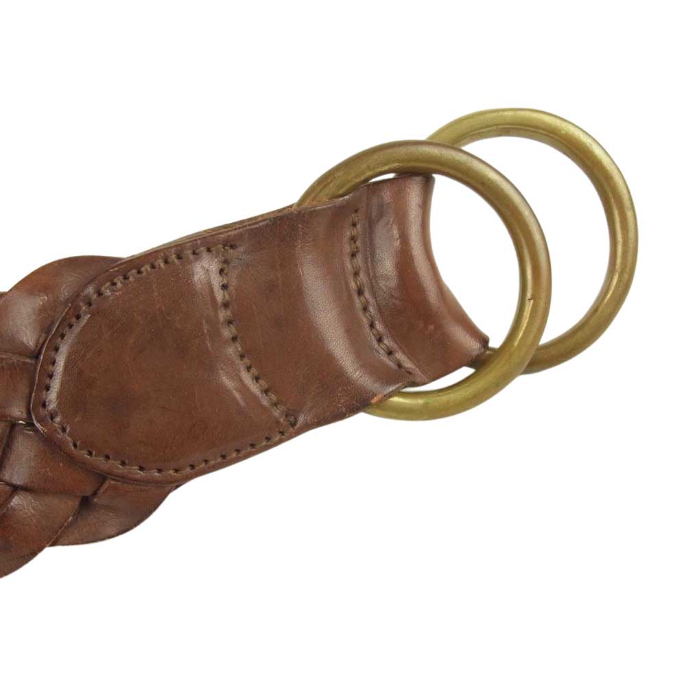 POLO RALPH LAUREN ポロ・ラルフローレン 編み込み ダブル レザー