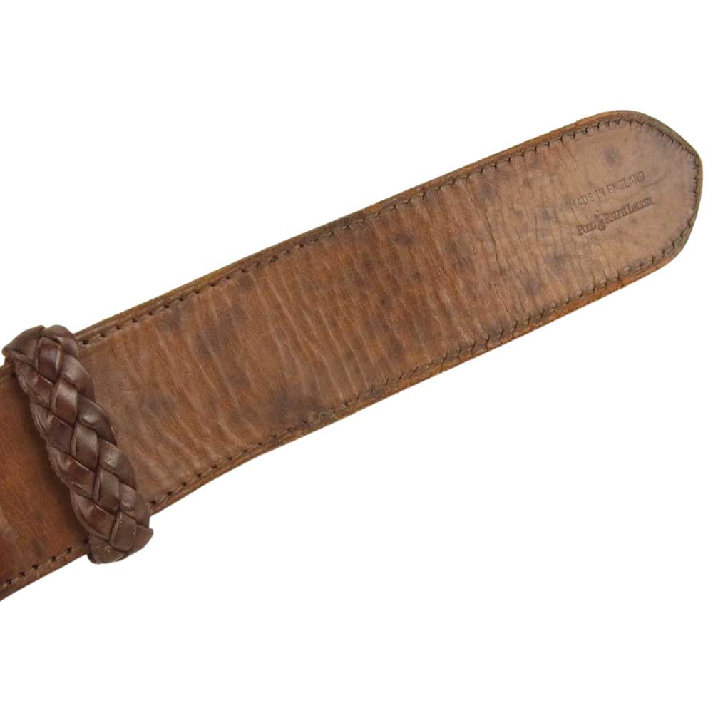 POLO RALPH LAUREN ポロ・ラルフローレン 編み込み ダブル レザー