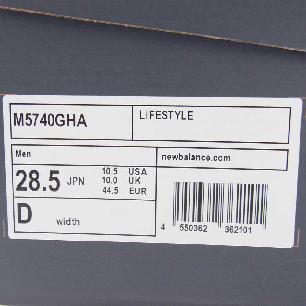 NEW BALANCE ニューバランス M5740GHA ローカット スニーカー オレンジ系 マルチカラー系 28.5cm【中古】