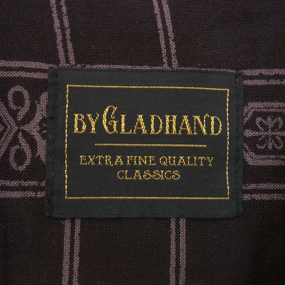 GLADHAND & Co. グラッドハンド BYGH-21-SS-07 EMPIRE GLAD-L/S SHIRTS レーヨン リネン混 オープンカラー 長袖 シャツ ブラック系 XL【中古】