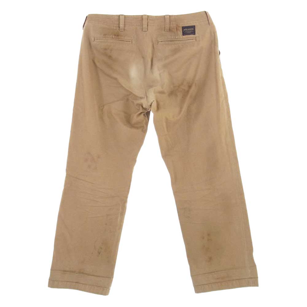GLADHAND & Co. グラッドハンド BYGH-16-AW-18 FACTORY PANTS ファクトリー パンツ ユーズド加工 ベージュ系 XL【中古】