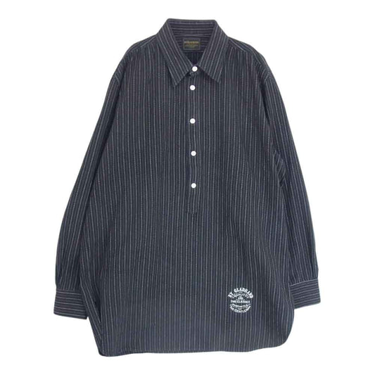 GLADHAND & Co. グラッドハンド BYGH-21-AW-12 Collegiate L/S Pullover Shirts カリージャト ロングスリーブ プルオーバー シャツ ブラック系 XL【中古】