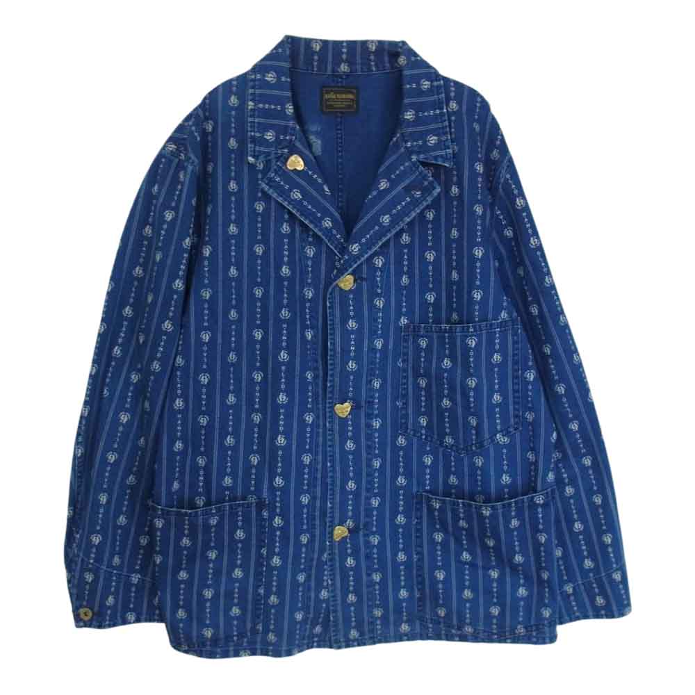 GLADHAND & Co. グラッドハンド BYGH-19-SS-02 Heartland Coverall ハートランド カバーオール ジャケット  ネイビー系 XL【中古】